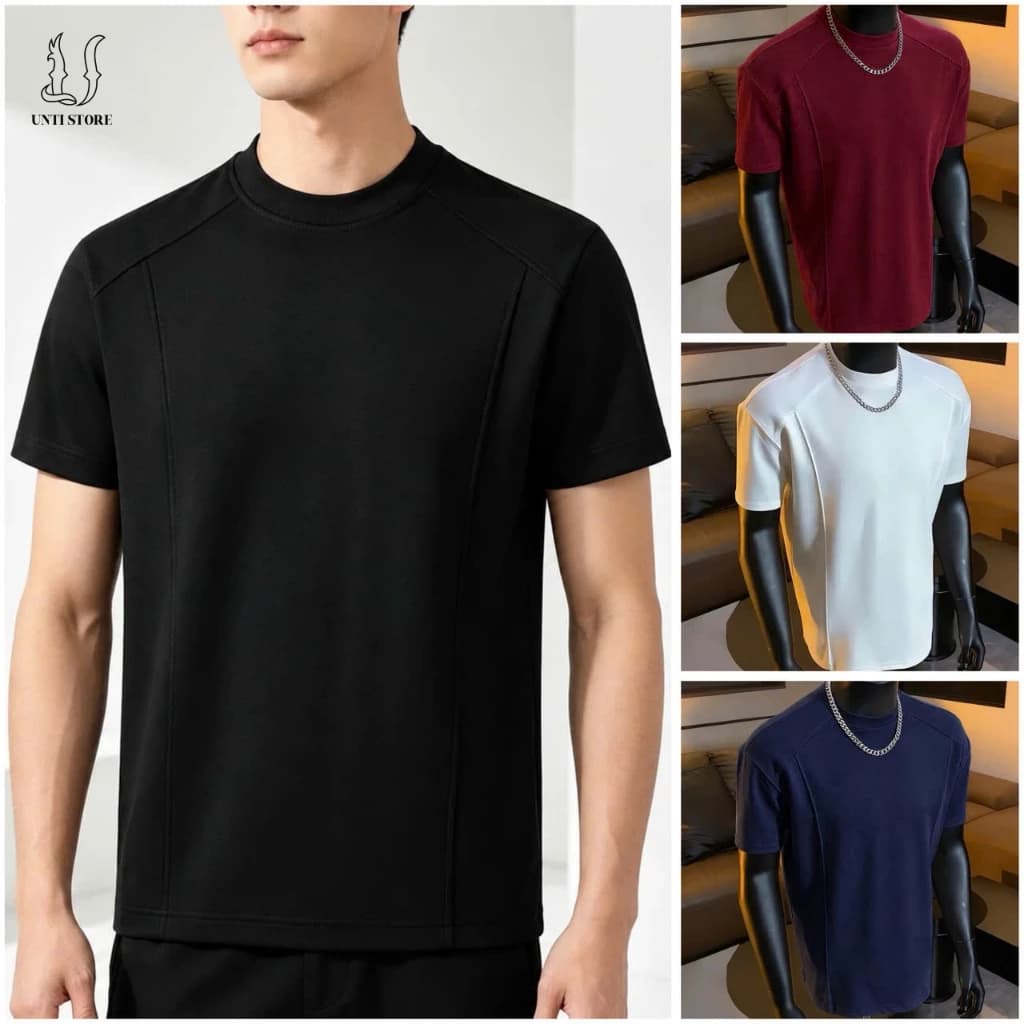 COMBO 3 Áo Thun Ngắn Tay Cổ Tròn Vai Tôm. Áo Thun Nam Nữ Unisex Mềm Mịn, Năng Động Trẻ Trung - UNTI STORE - BH28