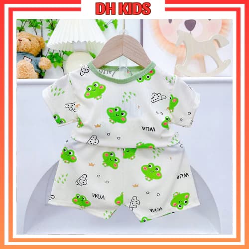 [B01] - Đồ bộ cộc tay thun tăm lạnh,mặc hè mềm mịn co giãn tốt bé trai bé gái - DH KIDS