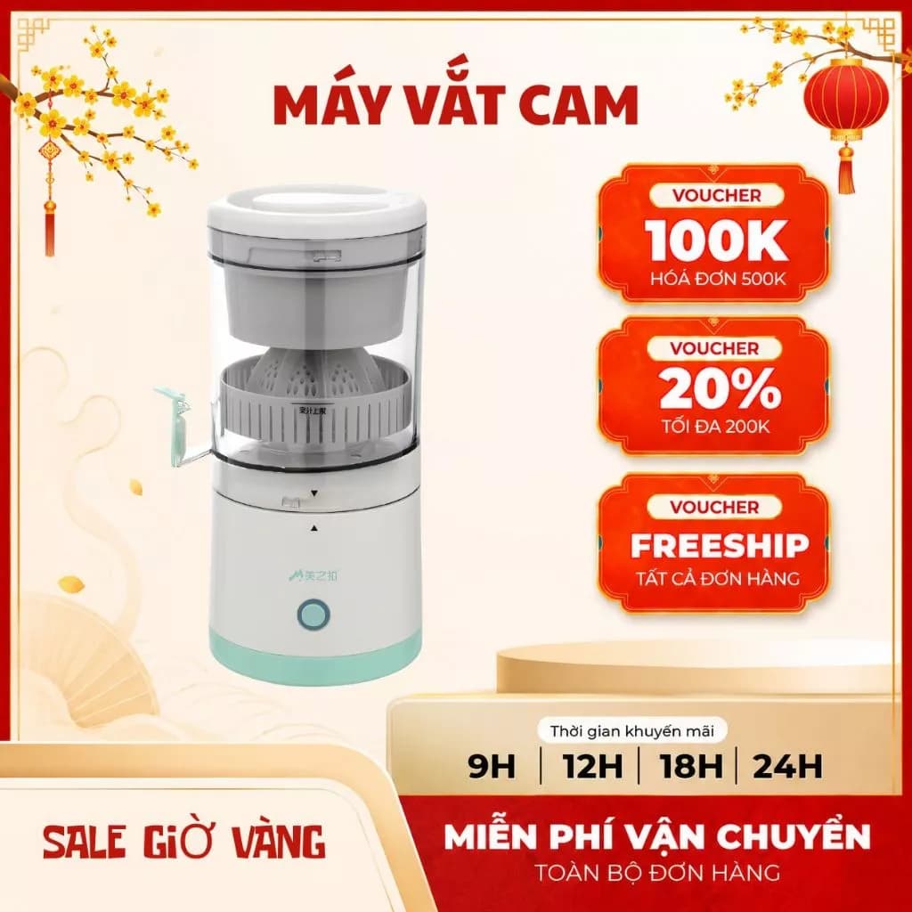 Máy Ép Cam Tự Động, Máy Vắt Cam Đa Năng - Máy Ép Hoa Quả Tự Động Sử Dụng Sạc USB Tiện Lợi Chất Lượng Cao E2