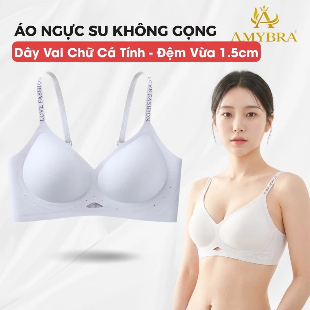[ Deal Hời ] Combo Áo Ngực Nữ Khoét Giọt Nước Thoáng Khí, Áo Lót Đúc Su Tàng Hình AMYBRA A960