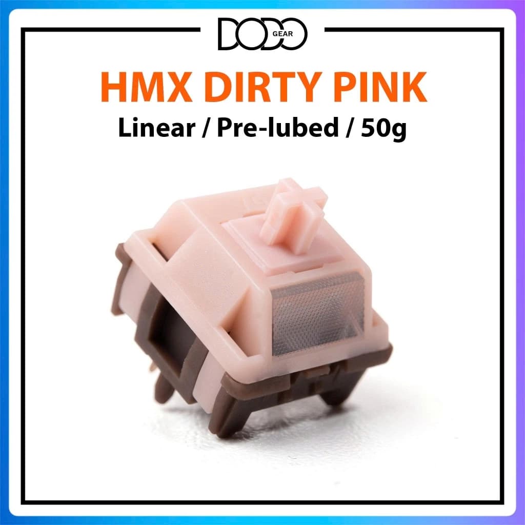 Switch HMX Dirty Pink 5 PIN Linear 50g công tắc bàn phím Switch HMX Dirty Pink DoDo Gear