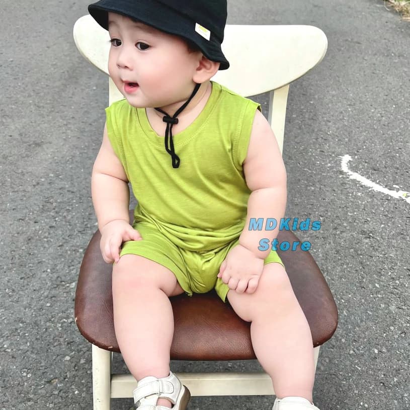 Bộ BA LỖ Thun Lạnh Cho Bé Trai,Bé Gái Từ 5kg-15kg.