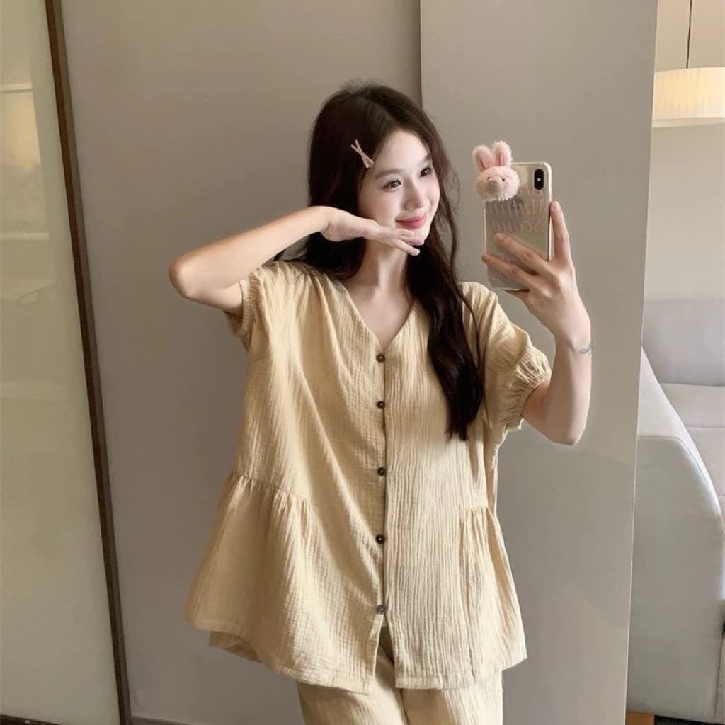 Set Đồ Ngủ “Bánh Bông” Siêu Yêu – Form Rộng Thoải
