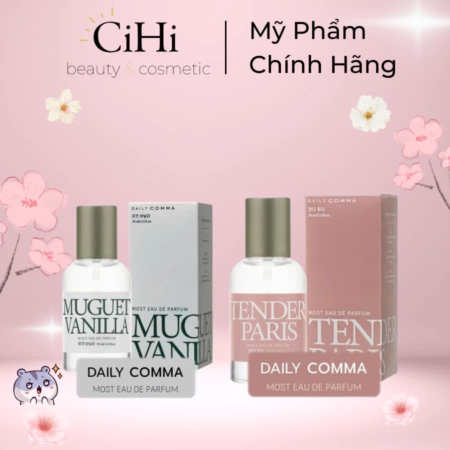 Nước Hoa Hàn Quốc Daily Comma Dạng Xịt 30ml Hương Thơm Nhẹ Nhàng Thanh Lịch Nồng Độ EDT