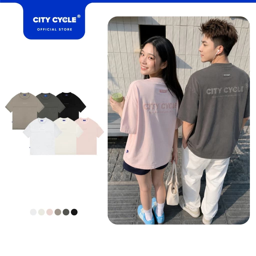 Áo thun phông unisex T Shirt form rộng mùa hè Local Brand Chính Hãng City Cycle Áo thun Big Star