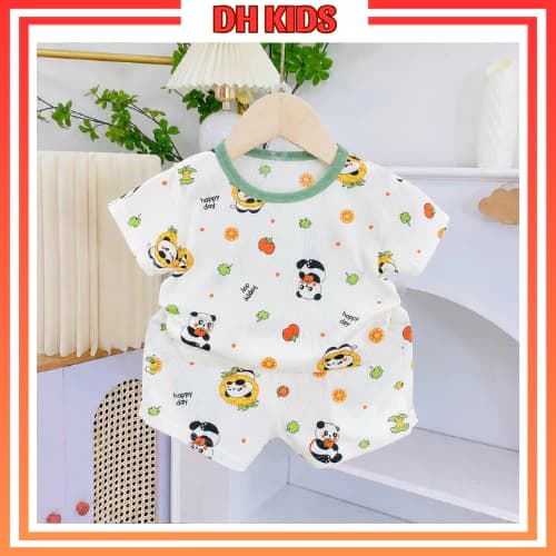 [B01] - Đồ bộ cộc tay chất thun tăm lạnh mềm mát cho bé trai bé gái từ 6-15kg- DH KID