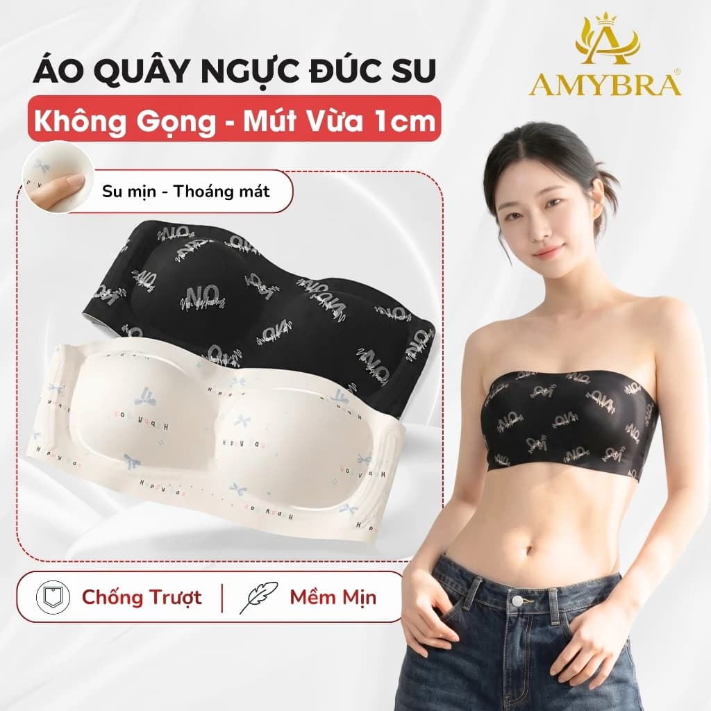 [ Deal Hời ] Áo Quây Ngực Su Không Gọng Mềm Mịn, Áo Ngực Không Dây Họa Tiết Cá Tính A620
