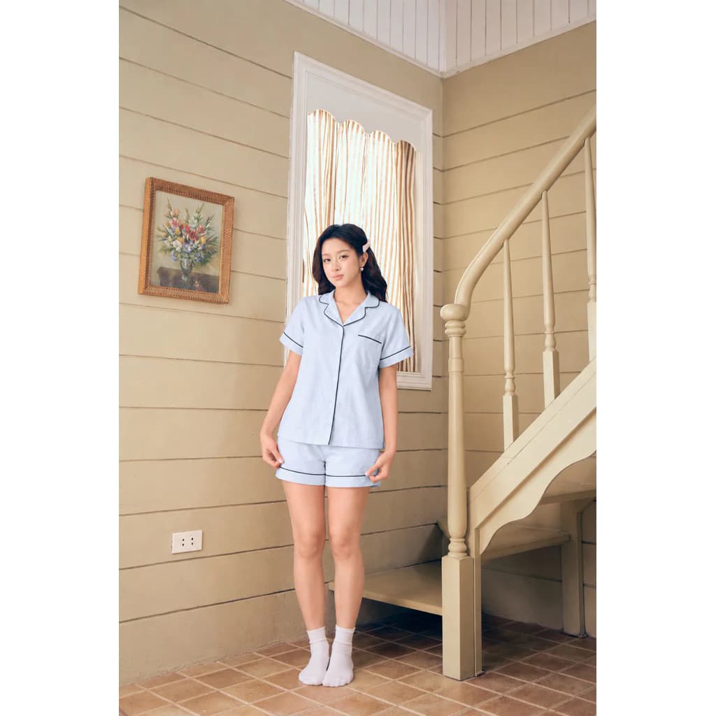 [ Sunday Home ] Pijama Nữ Basic Đồ Ngủ Mặc Ở Nhà Chất Đũi Xốp, Không Nhăn Khi Giặt Máy - Chicbee