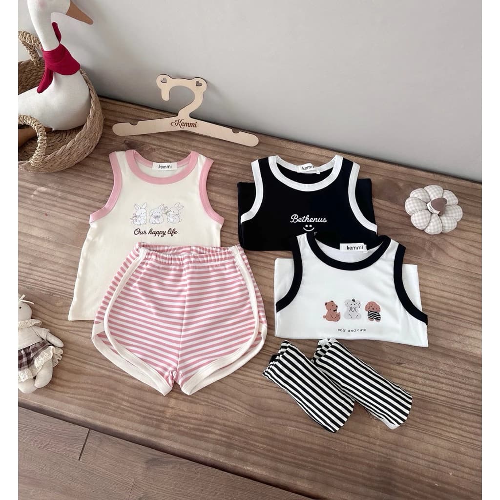 Bộ ba lỗ bé trai,bộ quần áo hè 3 lỗ chất liệu cotton 100% mềm mại mát phong cách hàn quốc