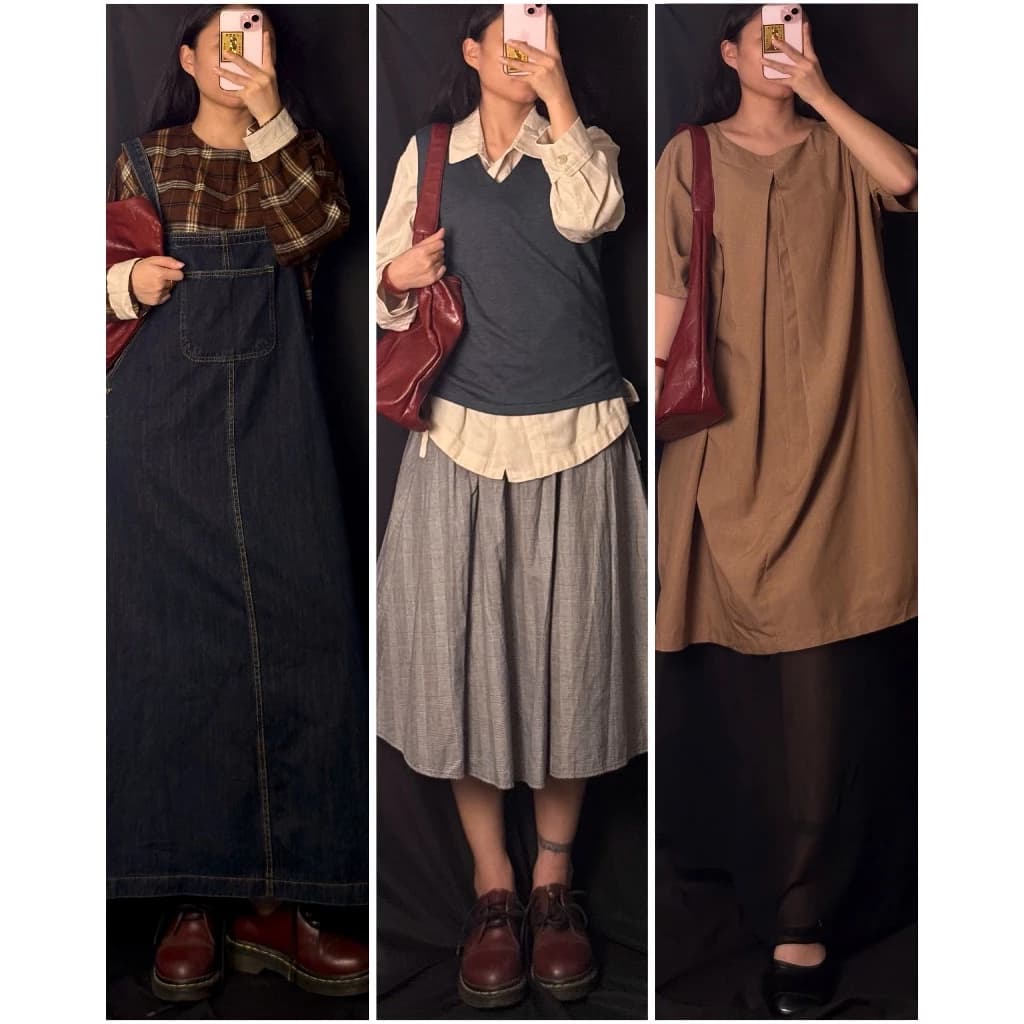 APRIL6 CLOTHING/ DEMO ẢNH BÌA/ set bộ đầm váy vintage dáng dài mix sẵn ins: april6_clothing