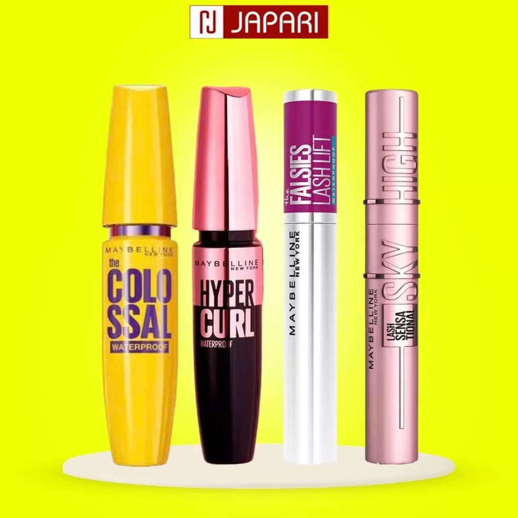 Mascara Maybelline Sky High, Hyper Curl, Falsies, Colossal - Chuốt Mi Maybeline Dưỡng Mi Dài Cong Không Trôi Japari