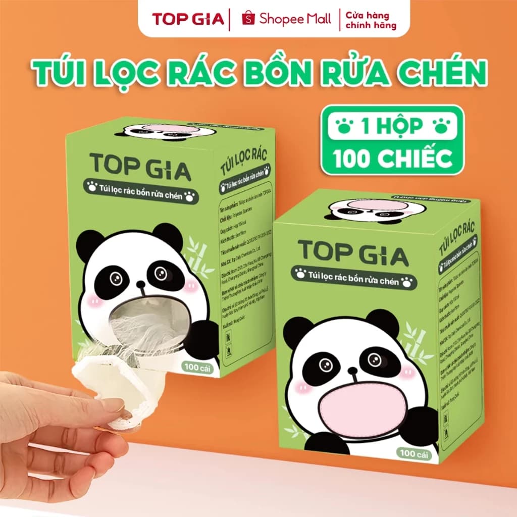 Túi Lọc Rác Bồn Rửa Chén Bát TopGia Bọc Đựng Rác Bồn Rửa Tiện Lợi Siêu Tiết Kiệm, 100 Chiếc/1 Hộp