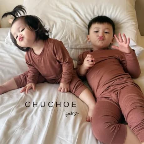 [17-32KG] Bộ Thun Lạnh Tay Dài Quần Dài cho bé trai,bé gái,trẻ em CHUCHOEBABY