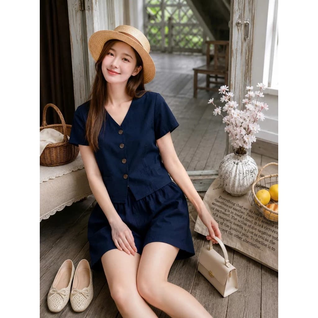 SÉT BỘ 4 MÀU CỘC TAY, CỔ CHỮ V  ĐIỆU ĐÀ NĂNG ĐỘNG , NỮ TÍNH Y41