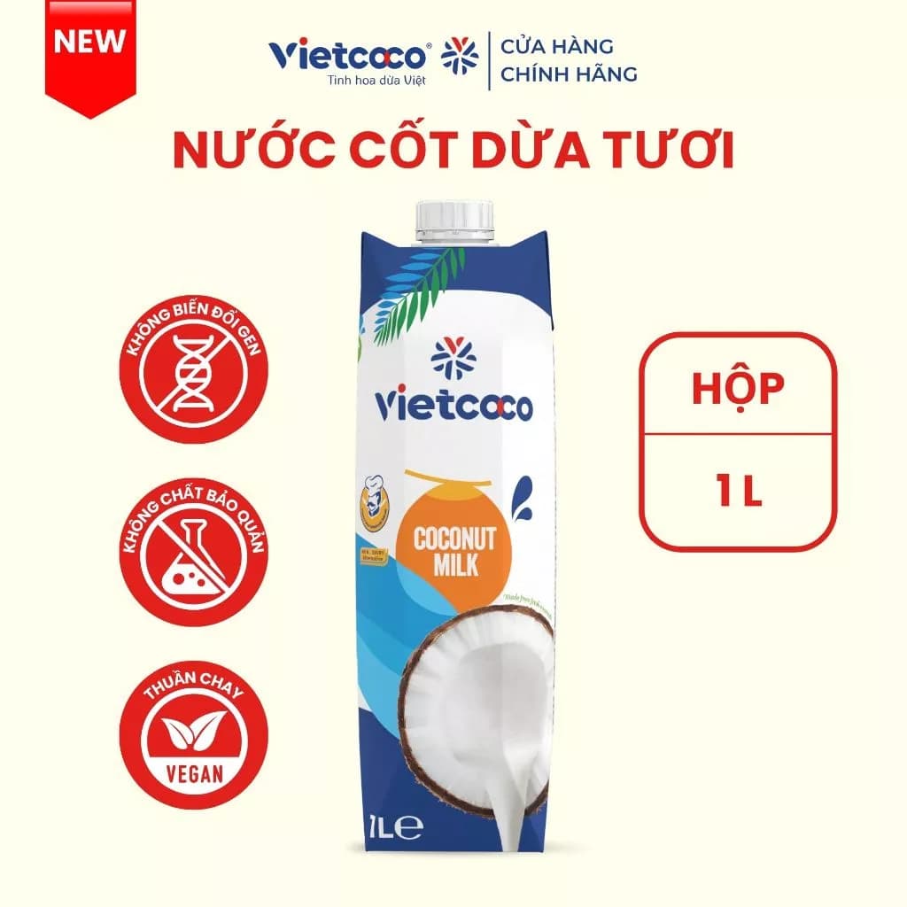 Nước cốt dừa tươi Vietcoco hộp 1L