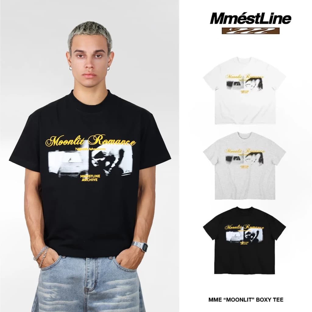 Áo thun MMESTLINE "MOONLIT" form Boxy chất liệu Premium Cotton