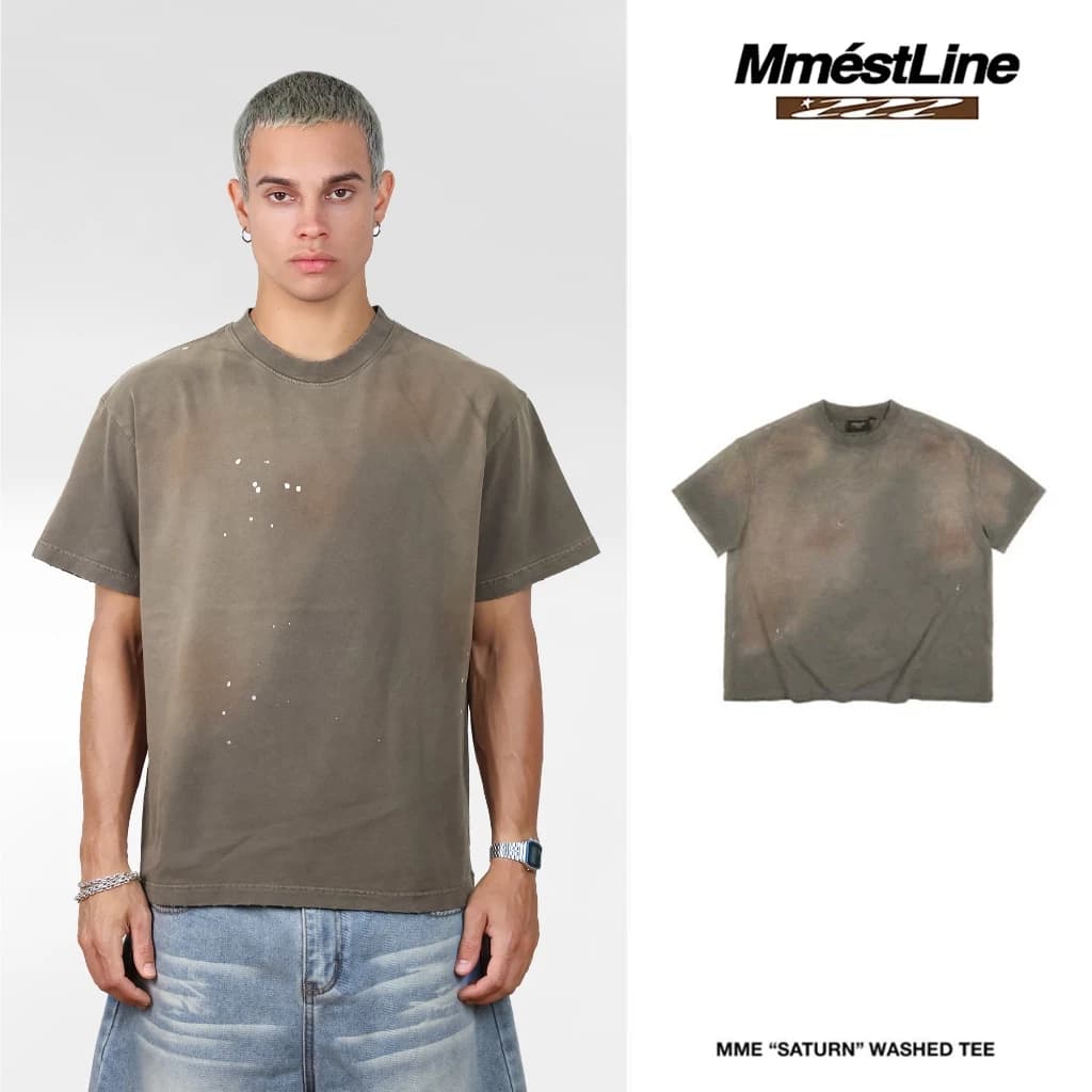 Áo thun MMESTLINE "SATURN" form Boxy Wash lụa vải Premium Cotton
