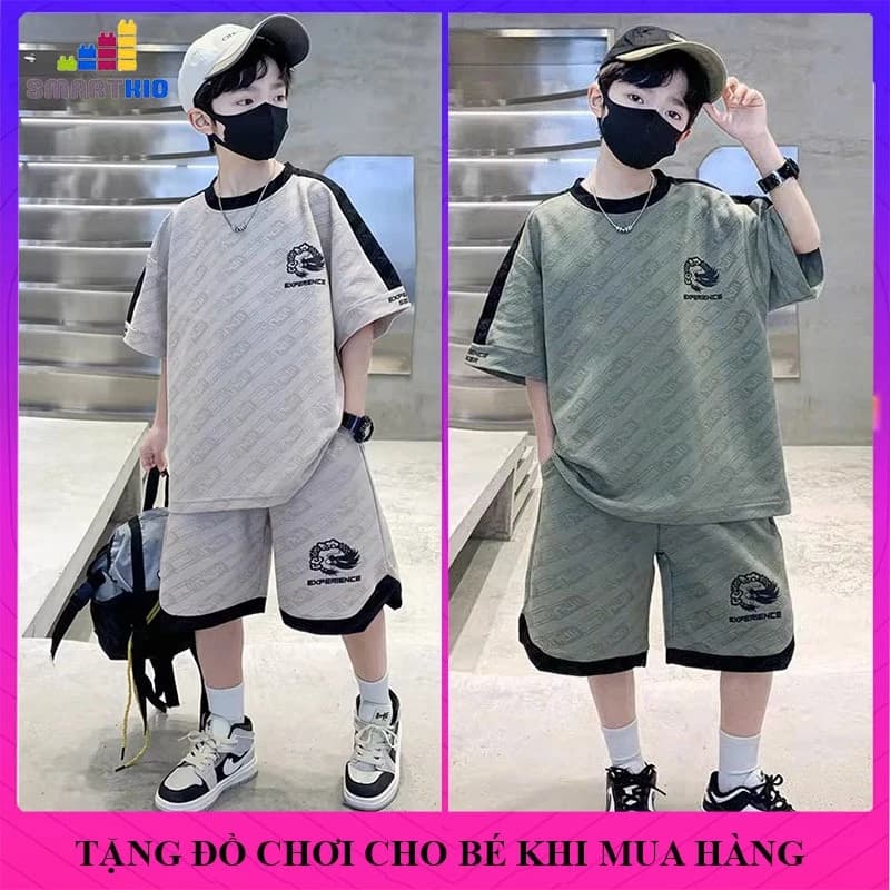 (18-50kg)Bộ đồ bé trai mùa hè, quần áo trẻ em mùa hè. set đồ thời trang hè bé trai mẫu EXP, bộ đồ cộc tay bé trai