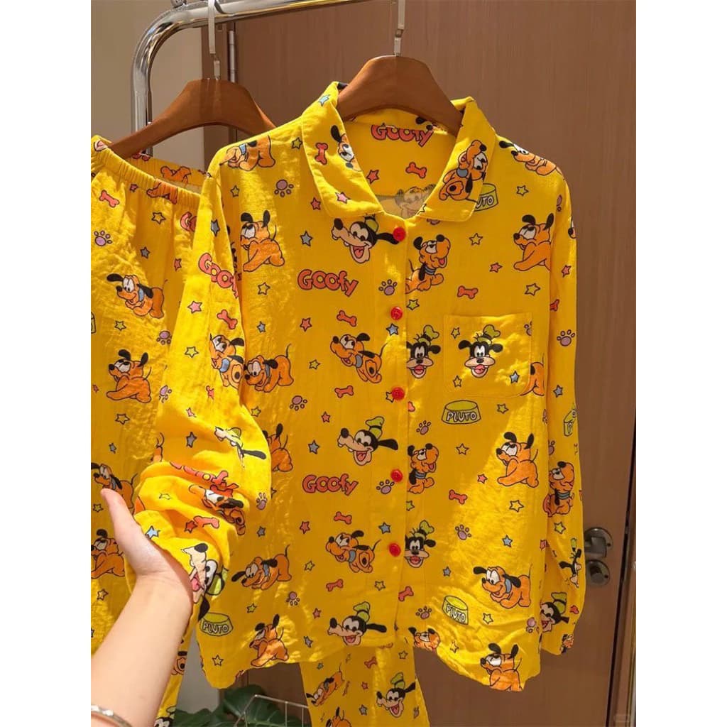 𝑶𝒏𝒊.𝑺𝒉𝒐𝒑_Bộ pyjama dài tay hoạ tiết cute