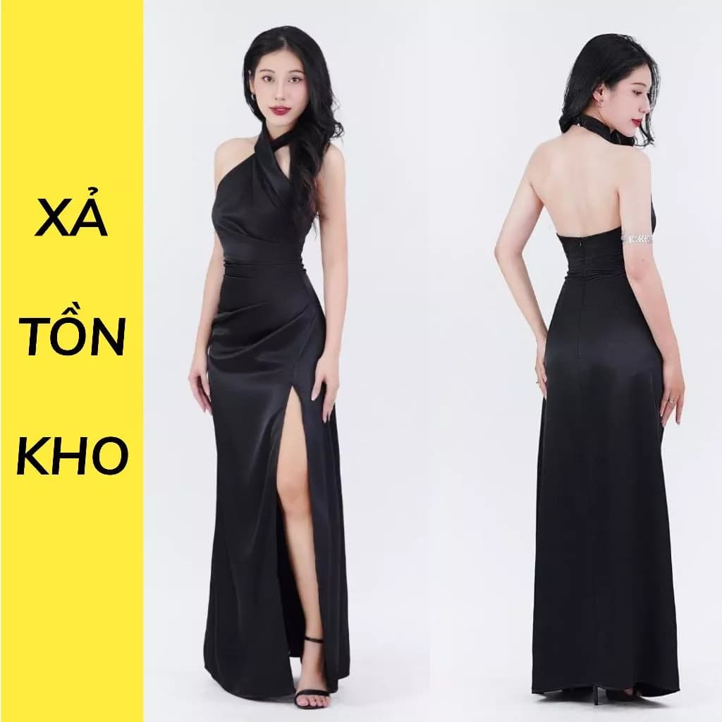 Đầm Lụa Xẻ Tà Dây Chéo Cổ Dự Tiệc Quyến Rũ NV656 Váy Lụa Xẻ Tà Chéo Cổ Dự Tiệc Đi Chơi Sang Chảnh Dress Nữ