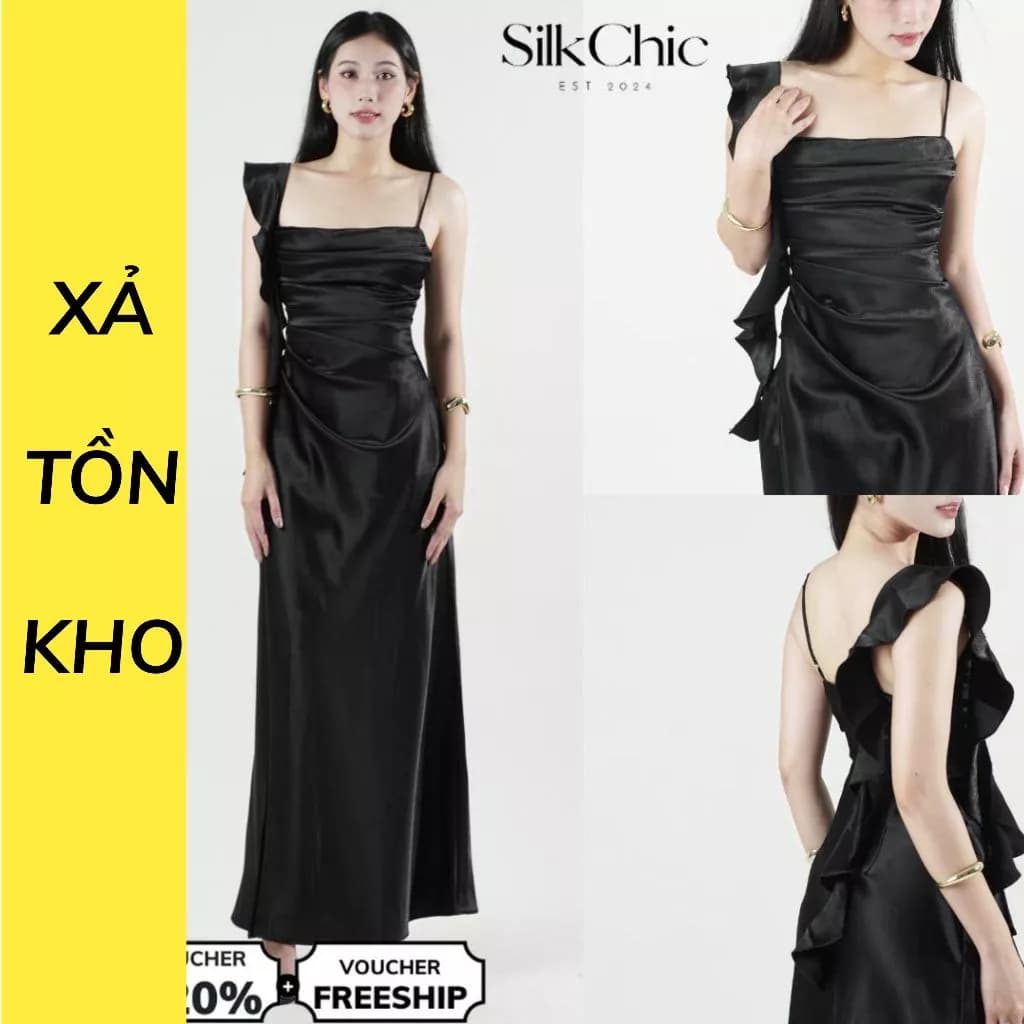 Đầm Lụa Dài Hai Dây Bèo Nhẹ NV764 Váy Lụa Dáng Xòe Nữ Tính Nhẹ Nhàng Đi Tiệc, Dạo Phố