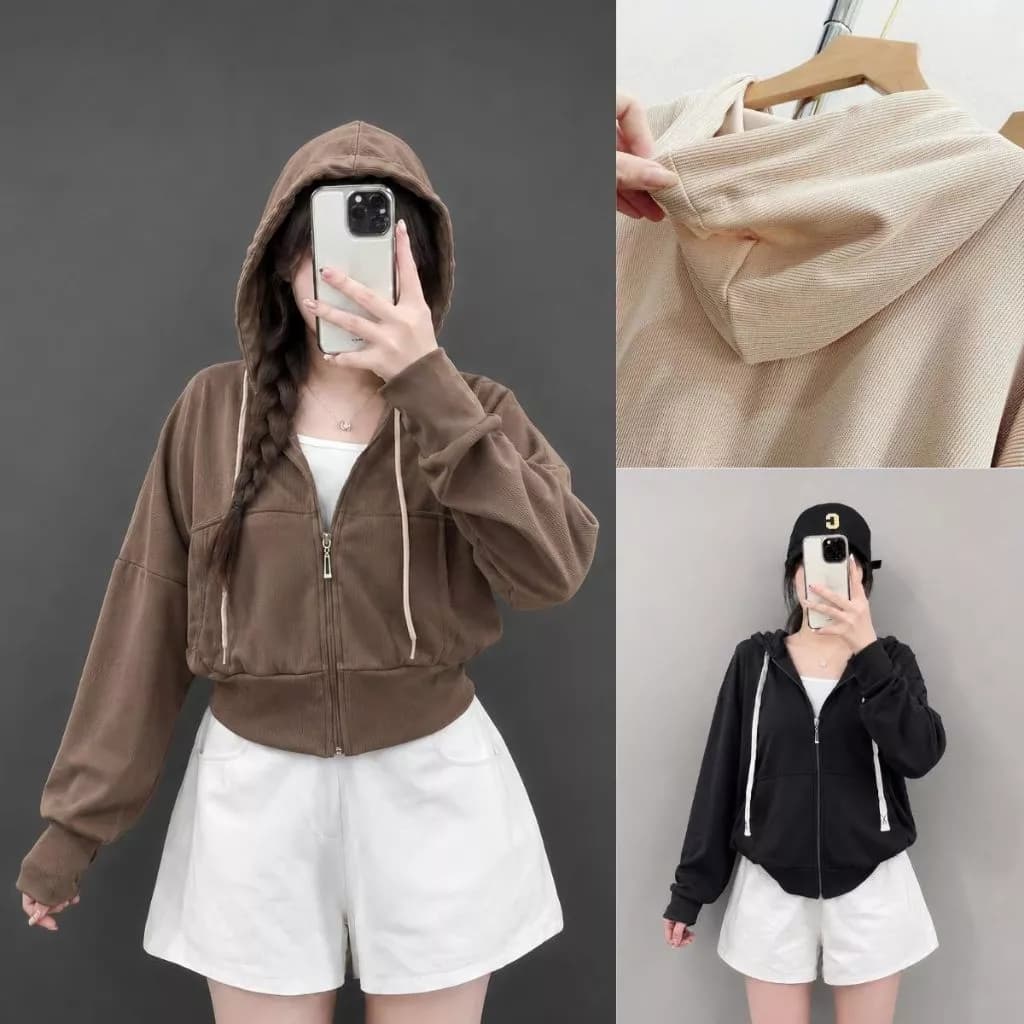 Áo khoác thun gân dày bigsize , áo khoác thời trang vải sọc gân Thông thường Trơn Mùa hè mặc xinh xắn KHOAC2/KHOAC5