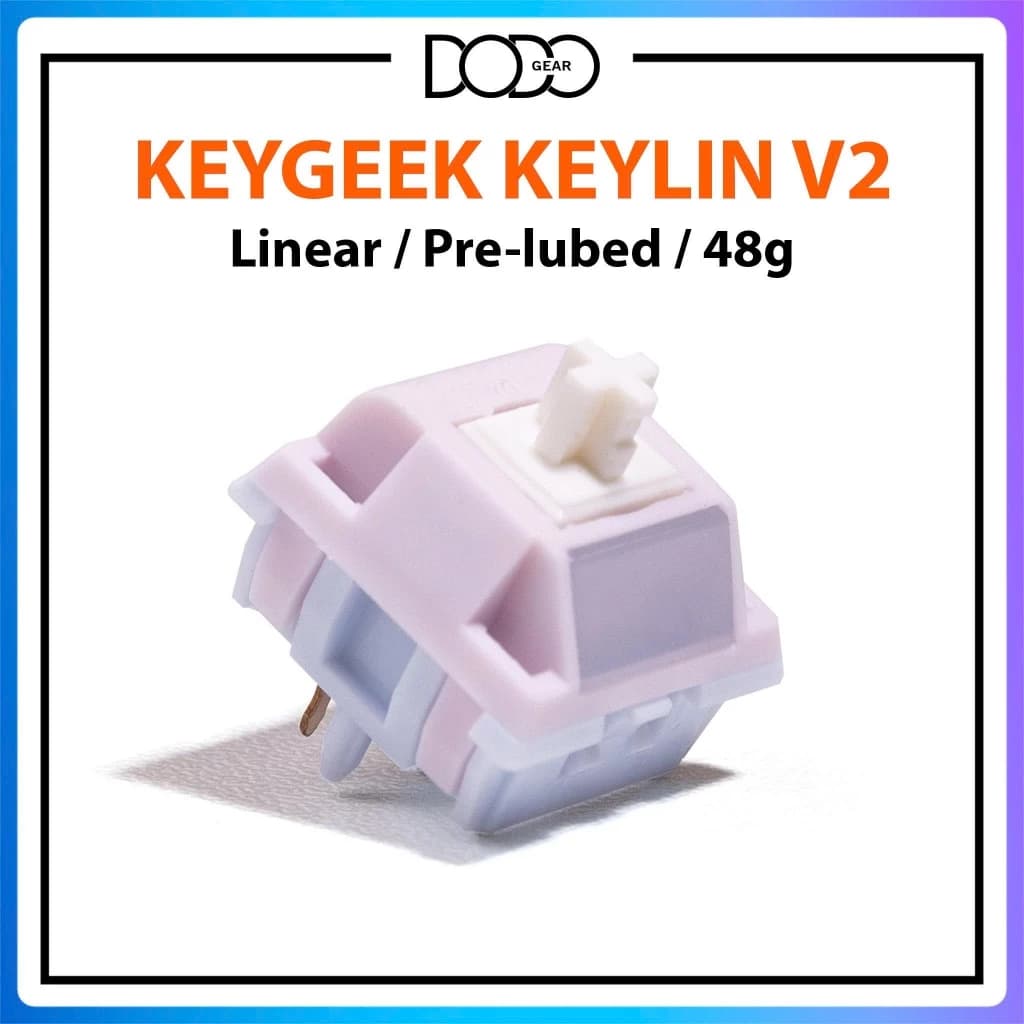 Switch KeyGeek KeyLin V2 5 PIN Linear 48g công tắc bàn phím Switch KeyGeek KeyLin DoDo Gear