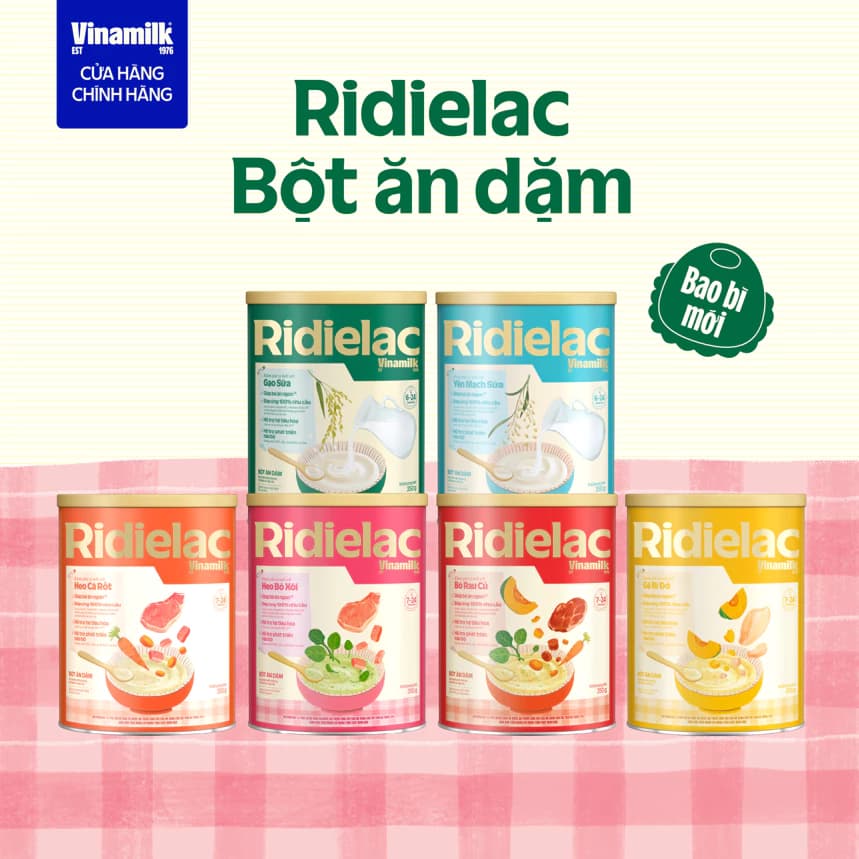 Bột Ăn Dặm Ridielac Gold - Hộp thiếc 350g