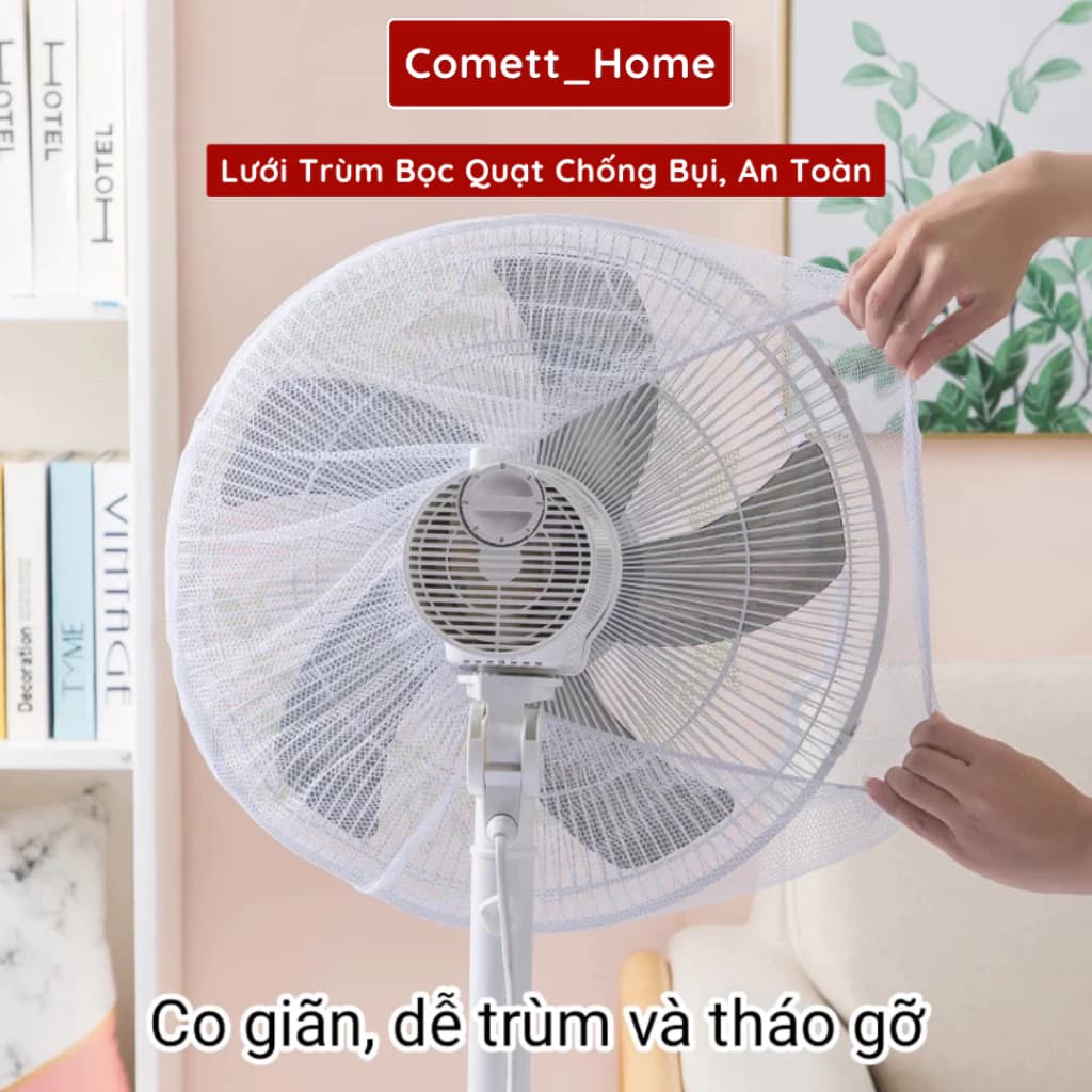 Lưới Trùm Bọc Quạt Chống Bụi Bẩn Có Chun Bảo Vệ An Toàn Cho Bé Chống Kẹp Tay An Toàn