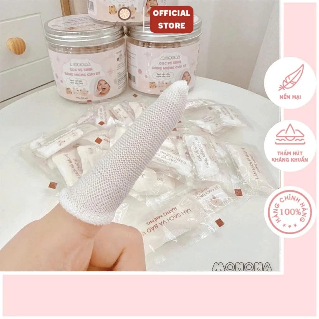 Gạc tưa lưỡi, rơ lưỡi Monona hộp 30 cái