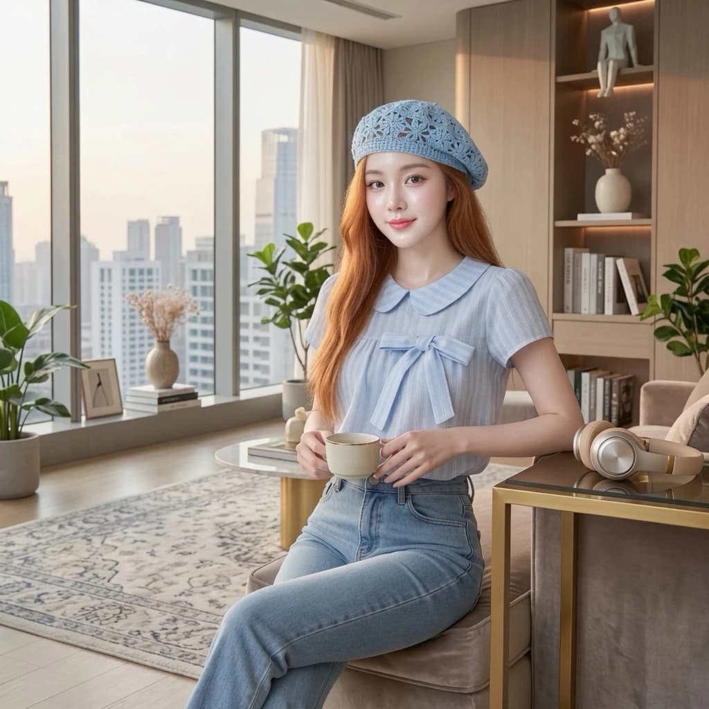 🧸 ÁO BLOUSE BABYDOLL CỔ SEN THẮT NƠ – NÀNG THƠ NGỌT NGÀO ĐÓN HÈ 🧸