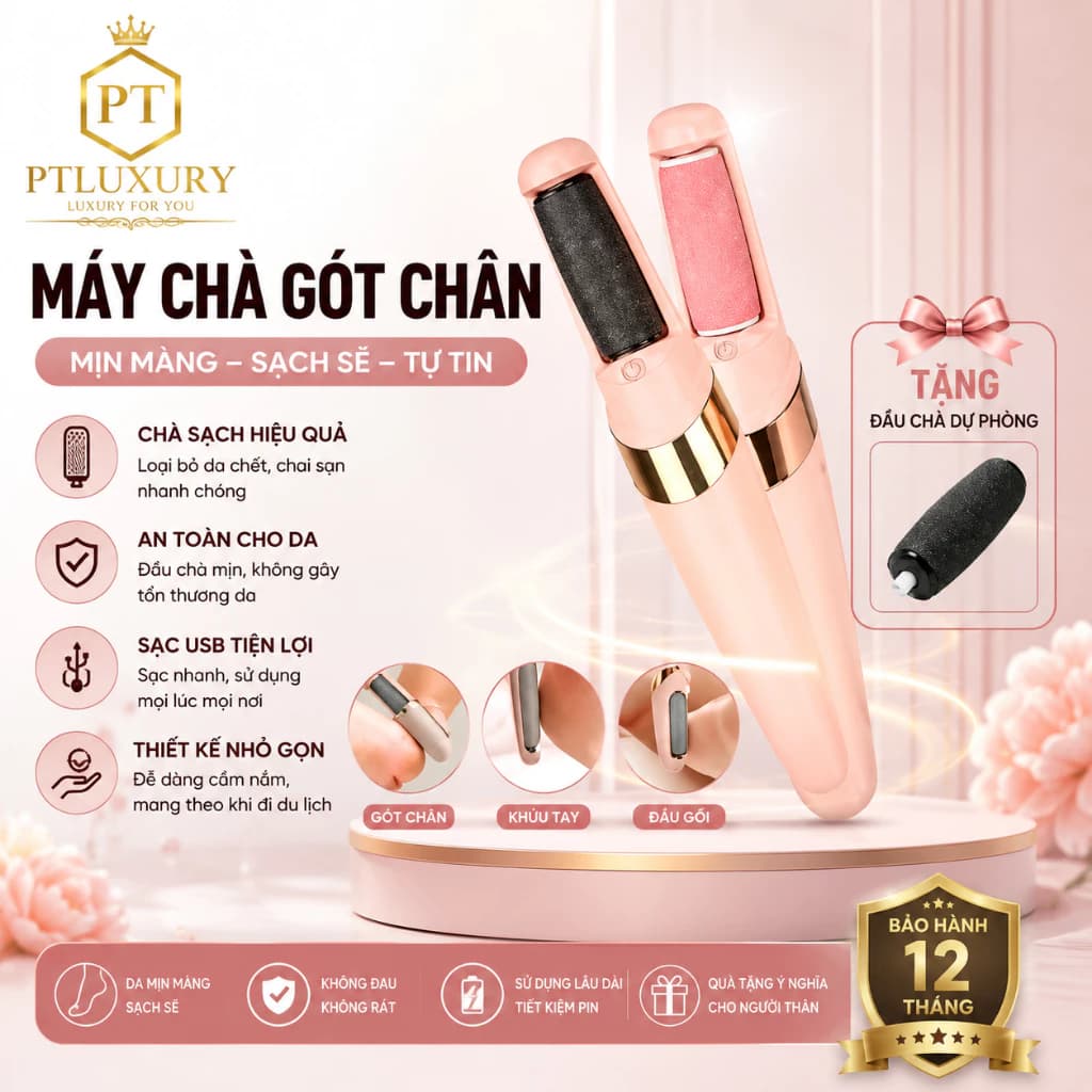 Máy Chà Gót Chân PLSHARK Tự Động Loại Bỏ Da Chết Xoá Sạch Vết Chai Giúp Đôi Chân Mềm Mịn