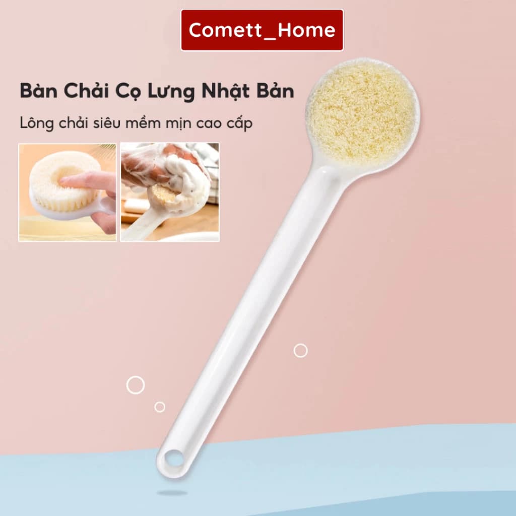 Bàn Chải Chà Lưng Tắm Muji - Cọ Lưng Tắm Nhật Bản Mềm Mịn Giúp Tẩy Da Chết, Massage Thư Giãn
