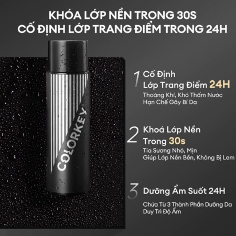 Xịt Khóa Nền Makeup Colorkey 150ml Khoá Trang Điểm 24h phù hợp mọi loại da