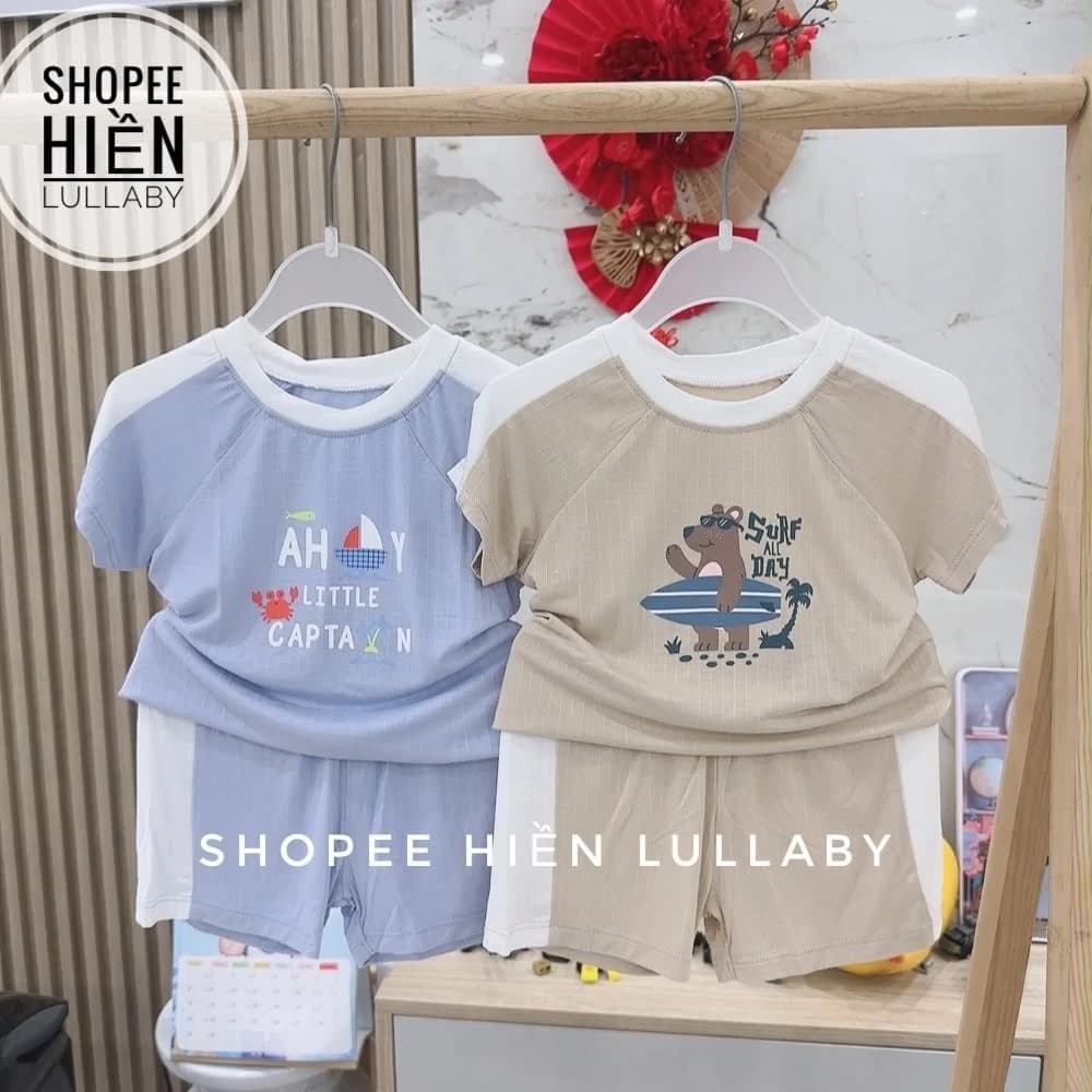 [Lullaby/Chính Hãng] Bộ quần áo cộc tay Lullaby chất sợi tre cho bé trai