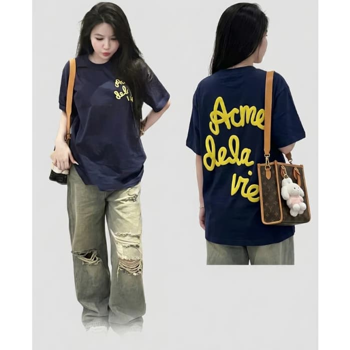 Áo Phông In Dập Nổi Chữ ACME - Chất Coton Mịn Co Giãn 2 Chiều Siêu Hot Trend Dành Cho Boy Phố Girl Phố 2026