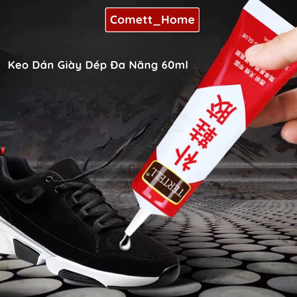 Keo Dán Giày Dép COMET Đa Năng Trong Suốt Dung Tích 60ml Chống Nước Tốt Siêu Dính Chắc Chắn