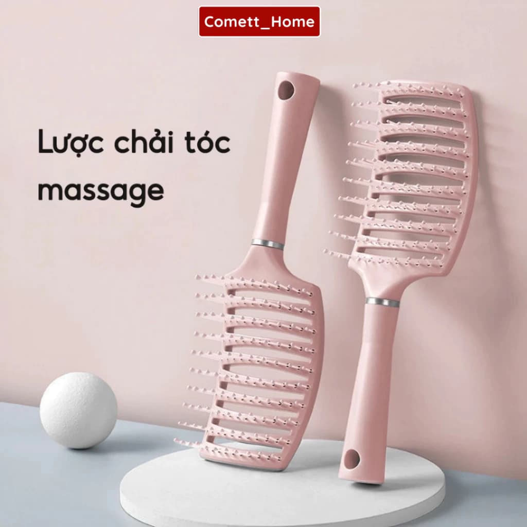 Lược Chải Tóc COMET G12 Massage Có Đệm Khí Giúp Gỡ Rối Giảm Rụng Tóc Mát Xa Da Đầu Tạo Kiểu Tóc Xoăn Dài Đặc Biệt Cho Nữ