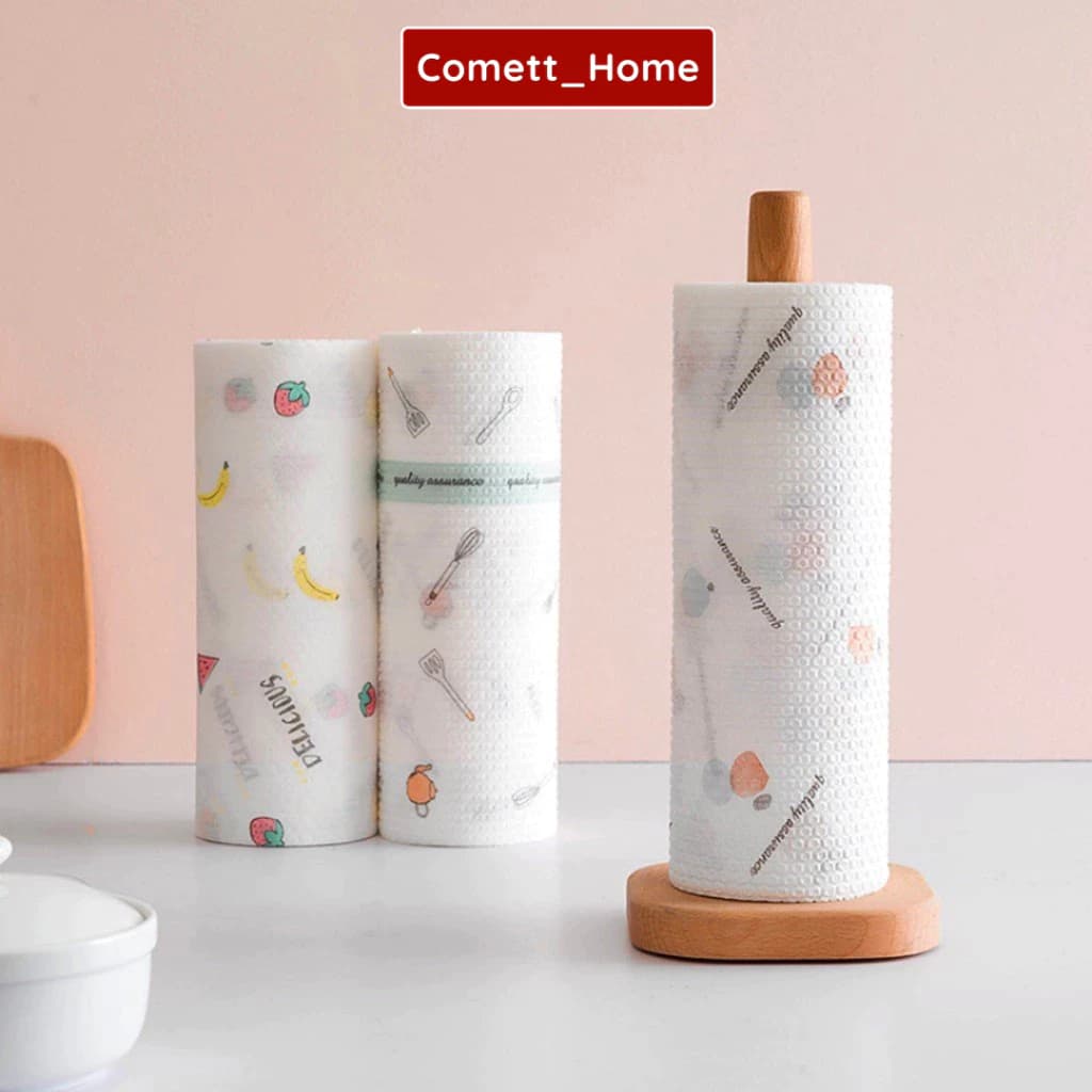 Khăn Lau Bếp Đa Năng COMET - Cuộn Khăn Giấy Lau Tay Nhà Bếp Size 25cm Có Thể Tái Sử Dụng Lại Nhiều Lần