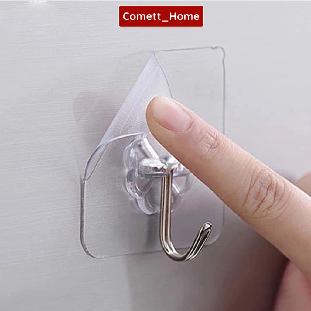 COMBO 50 Móc Dán Tường Trong Suốt - Móc Dán Siêu Chắc Dán Tường Nhà Tắm Nhà Bếp Siêu Móc