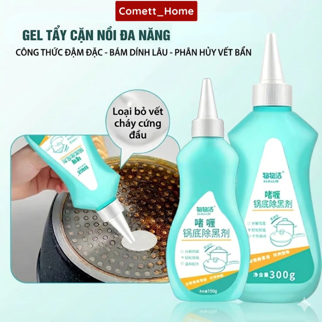 Dung Dịch Tẩy Cặn Đen Đáy Nồi COMET Dung Tích 150ML - Vệ Sinh Đáy Nồi Vết Bẩn Cứng Đàu Trên Xoong Nồi Lâu Ngày