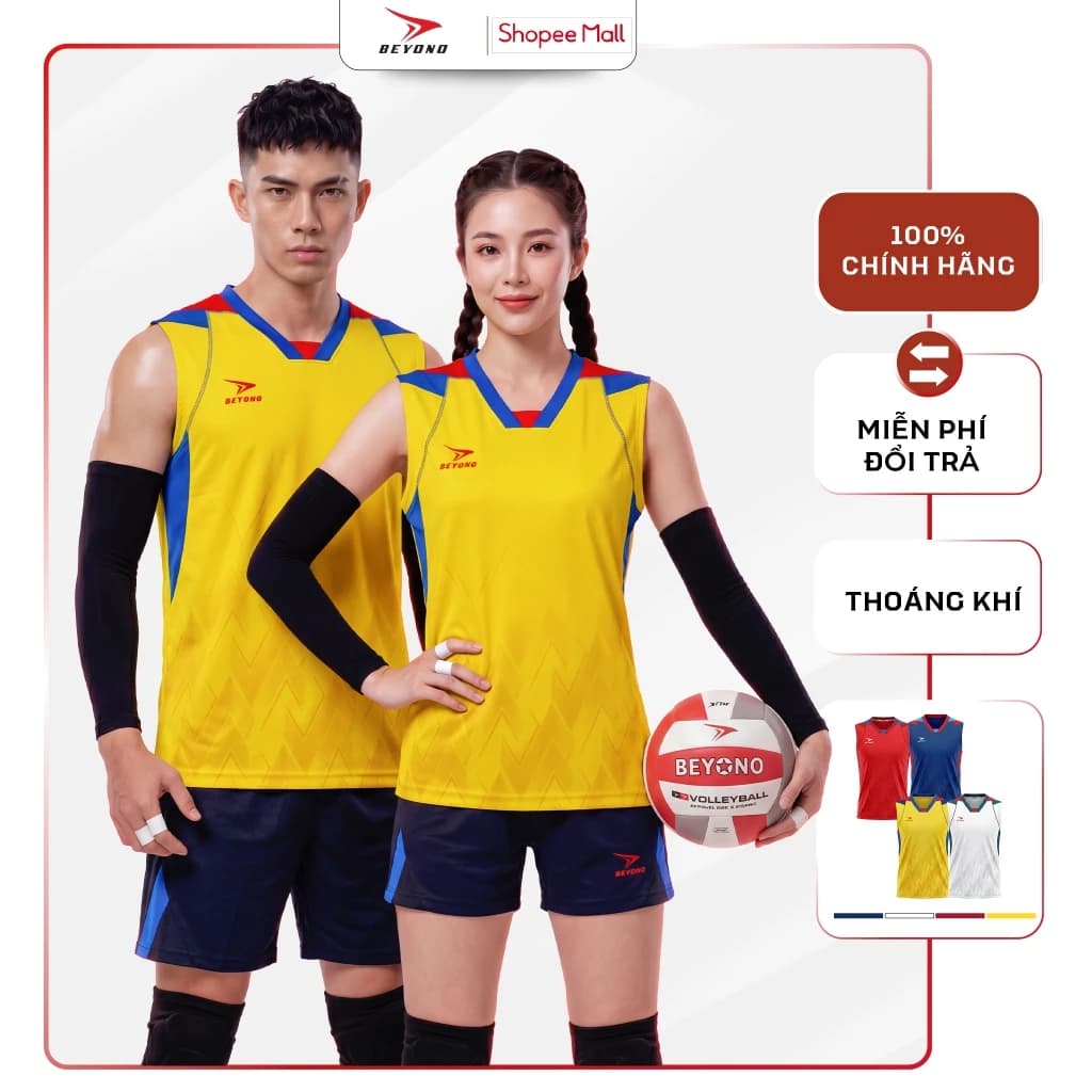 [Deal Mở Bán] Bộ Quần Áo Ba Lỗ Bóng Chuyền Nam Nữ Beyono HATI Co Giãn 4 Chiều Thoáng Mát