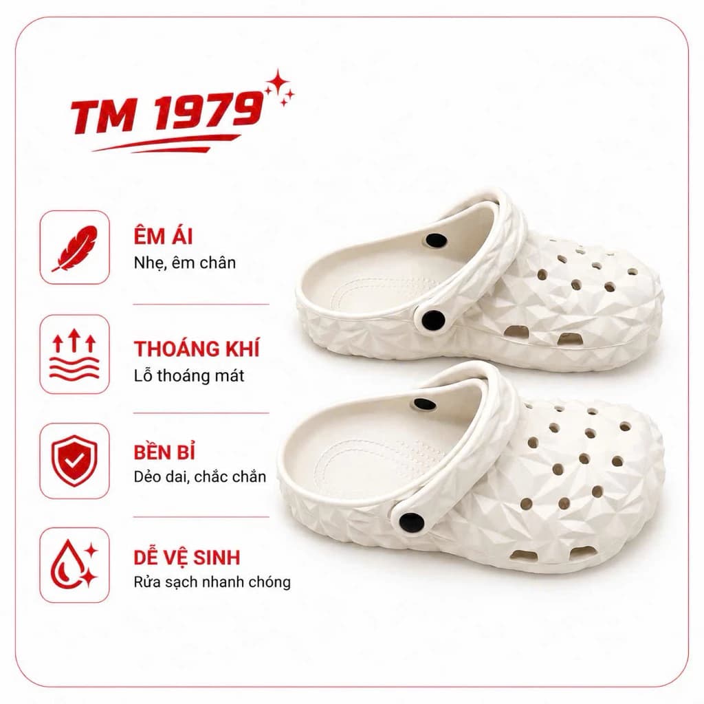Dép Sục -(tặng 10 charm ngẫu nhiên)- Unisex Siêu Nhẹ, Chống Trượt, Dễ Thương  – Phong Cách Hàn Quốc(sầu TLA 05)