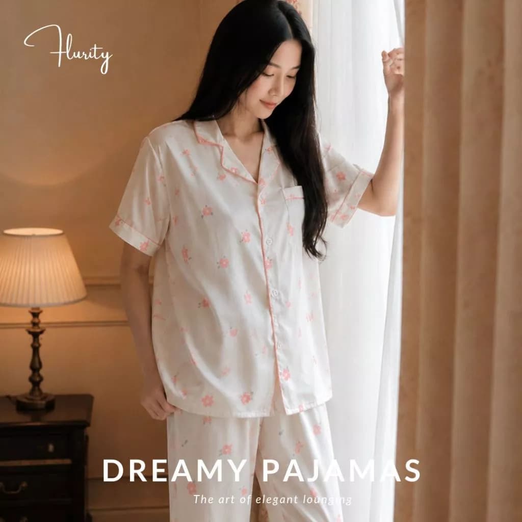 Set Bộ Đồ Ngủ Pijamas Ngắn Nữ Thiết kế Cao Cấp Mặc Ở Nhà Quyến Rũ Miala Pyjamas Lụa Mềm Mát Dễ Thương Flurity PIDAI789