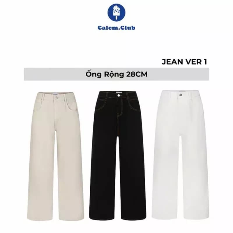 Quần Kaki Jeans ống suông Ver 1 Calem.Club nhiều màu tôn dáng form unisex nam nữ