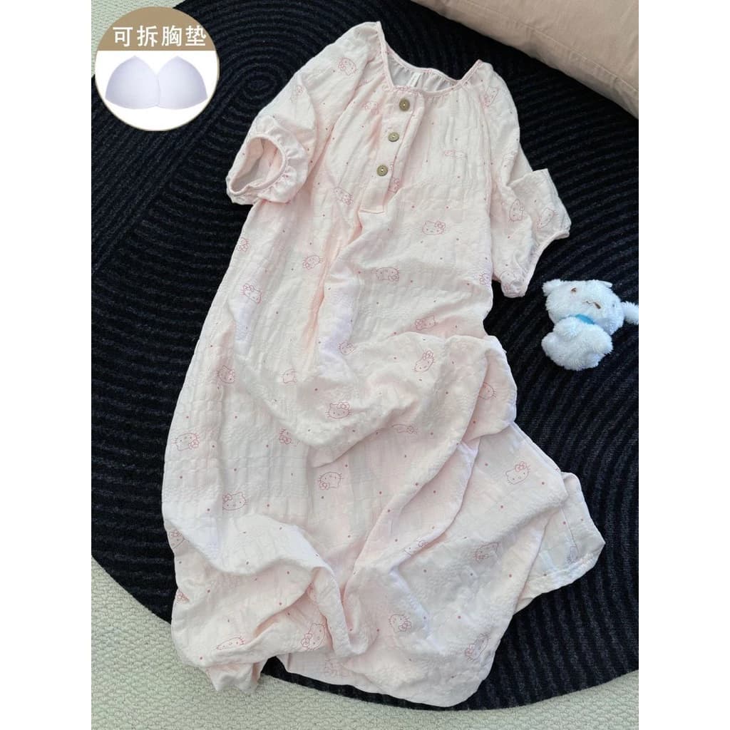 𝙭𝙪𝙭𝙞.𝙤𝙧𝙙𝙚𝙧 Váy Form Xuông Hello Kitty 2 Màu Siêu Yêu