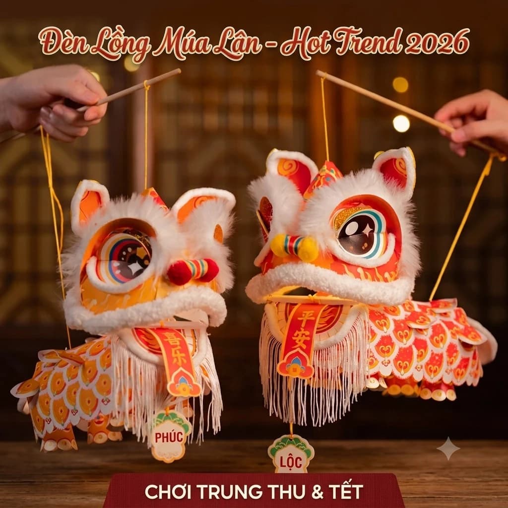 Đèn Lồng Múa Lân Phát Sáng Hot Trend 2026 Đồ Chơi Trung Thu Và Tết Cho Bé