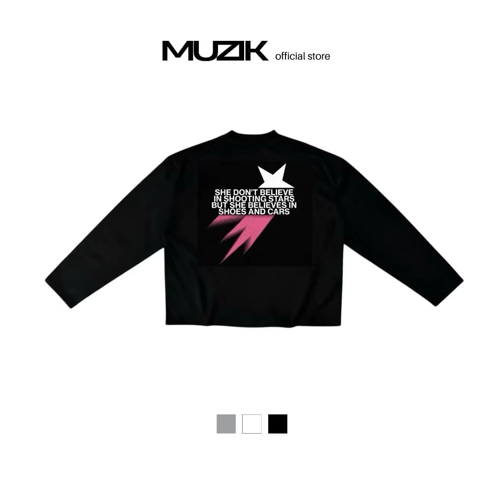 Áo Thun Local Brand MUZIK CLOTHING | SHOOTING STARS - Form Boxy, 100% Cotton 2 Chiều, 250gsm | LS-STA