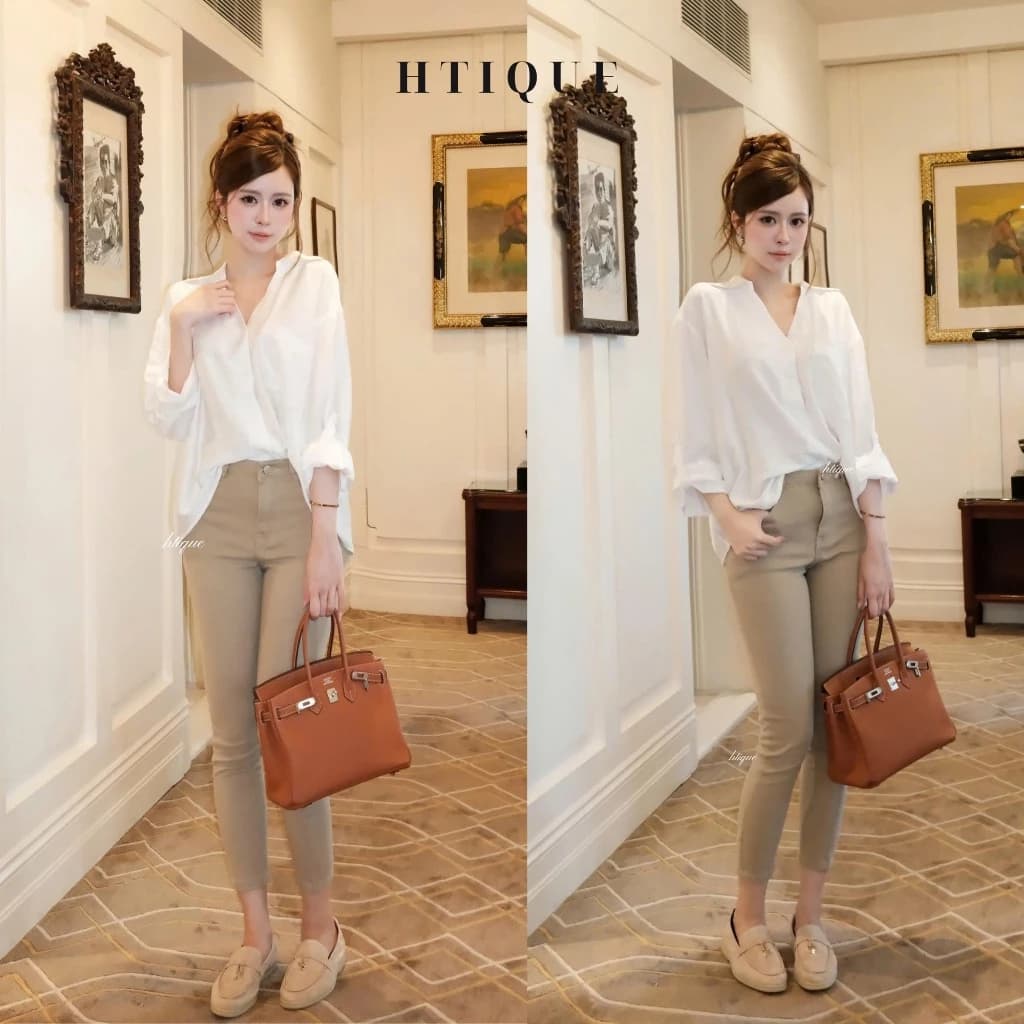 HTIQUE - DEAL mở bán quần jean bó skinny jean gam màu be cát, Quần jeans dài phông cách cá tính basic tôn dáng QB36
