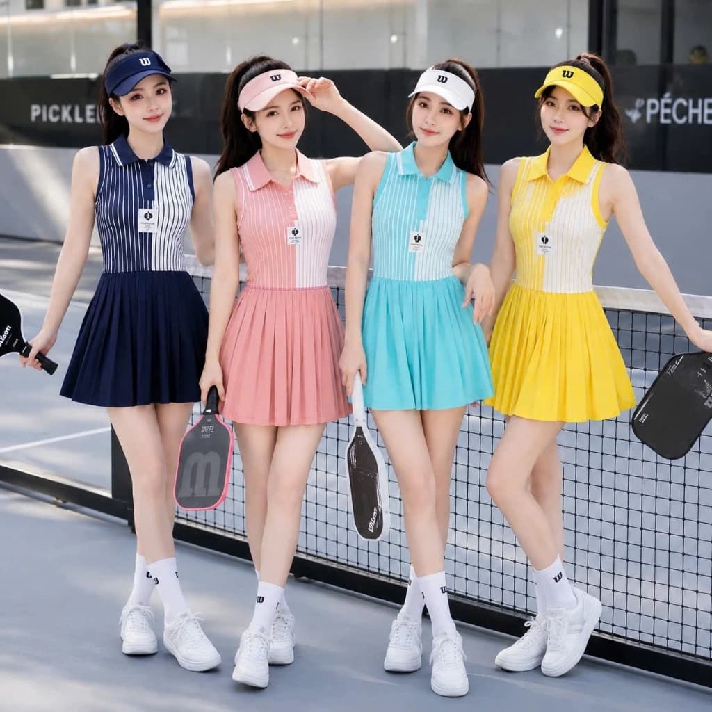 Bộ váy liền thân chơi Pickleball Golf Tennis Sport mềm đẹp thoải mái